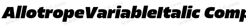 AllotropeVariableItalic CompressedT字体转换